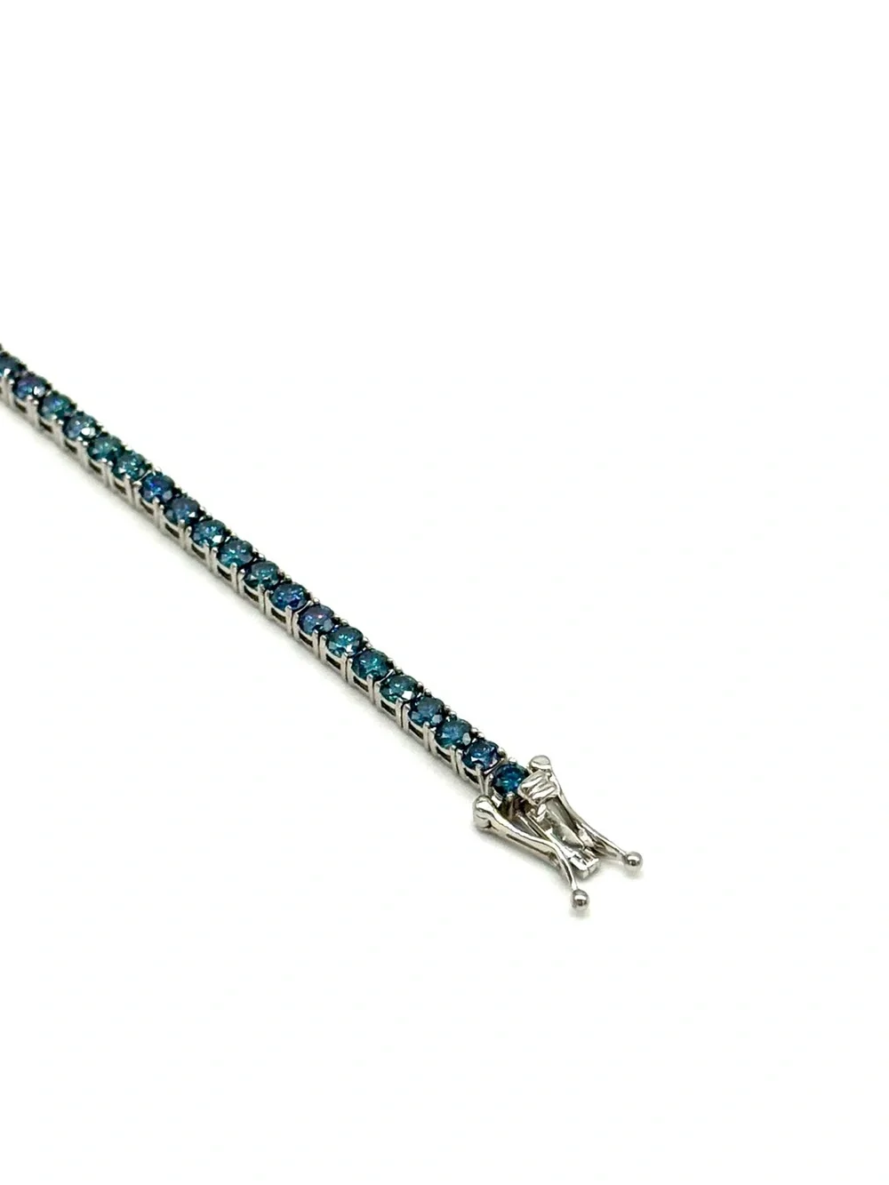 925 Silver, 5.6CTW Royal Blue Moissanite Tennis Bracelet